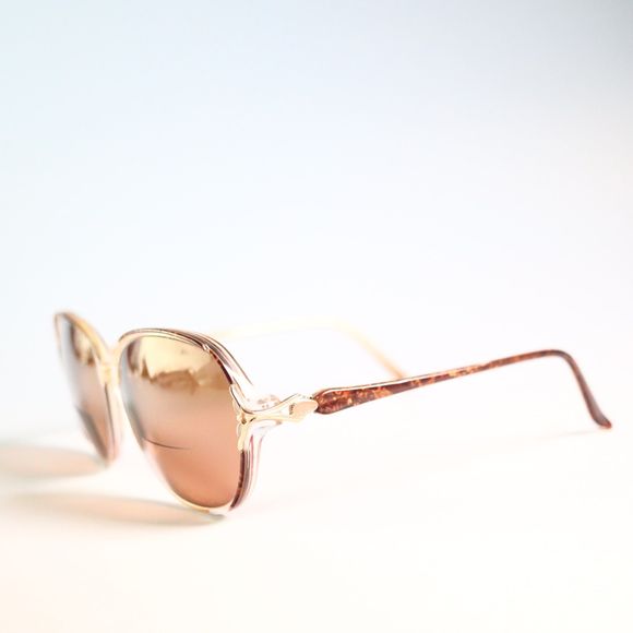 Vintage Joan Collins Secret Tortoise Marine Marron Oversize eyeglasses frame N14 - Picture 7 of 13